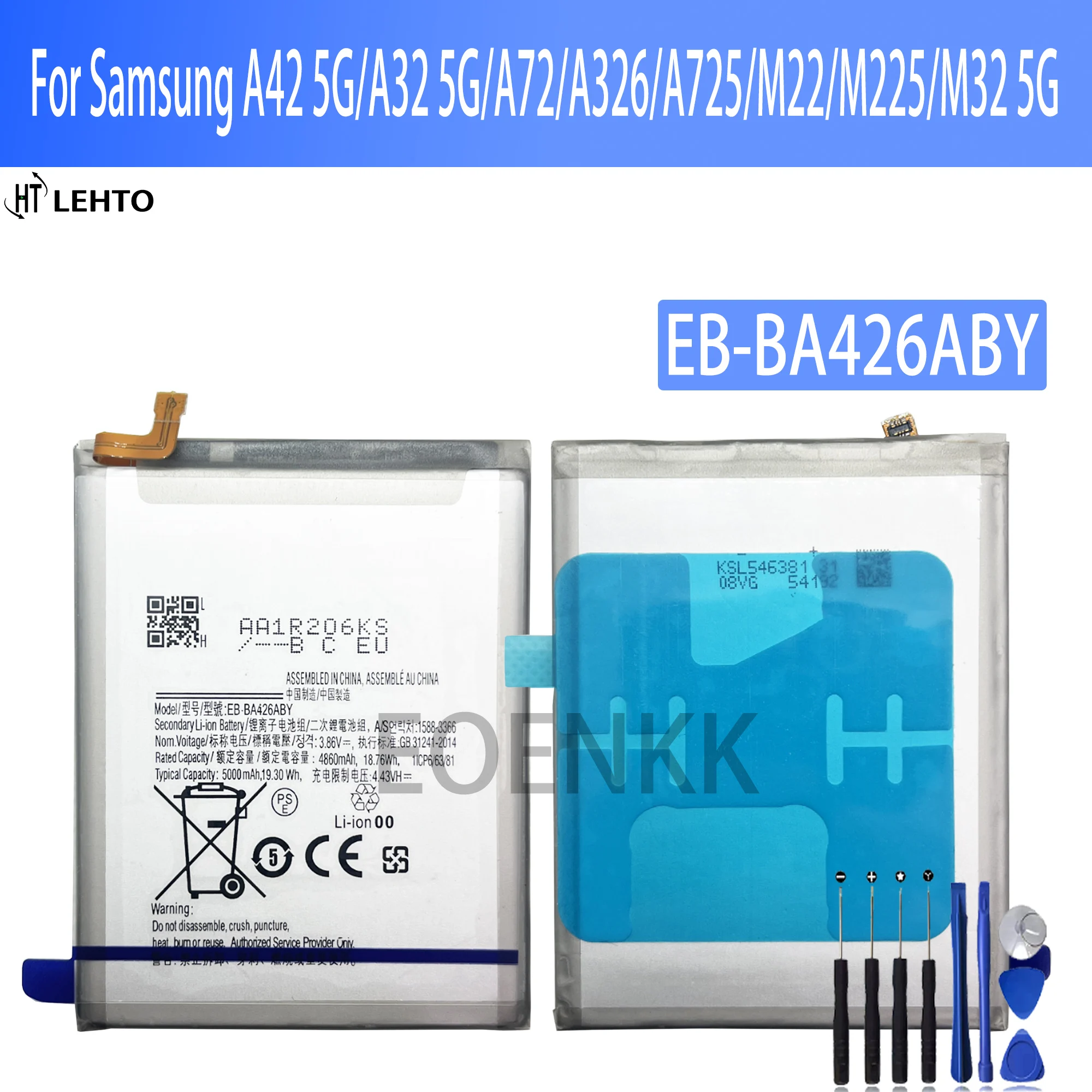 100% Оригинальный аккумулятор EB-BA426ABY для Samsung A42 5G/A32 5G/A72 (4G/5G) Для замены телефона Bateria