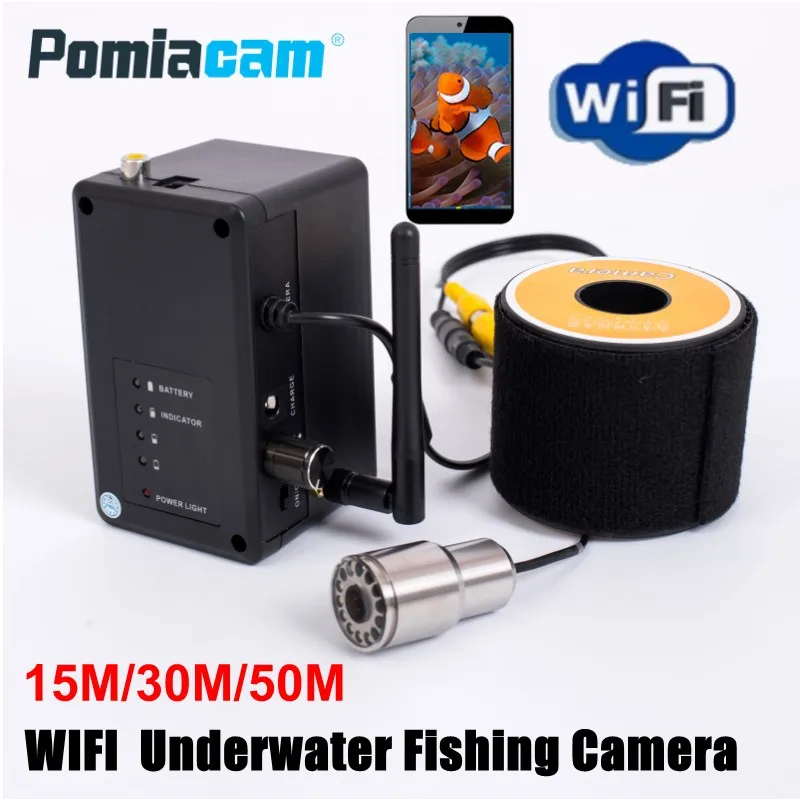 15 М 30 М 50 М Wifi Беспроводная Камера Для Подводной Рыбалки WF13WSL HD 1000TVL Система Поиска Рыбы с Видеозаписью Для IOS Android