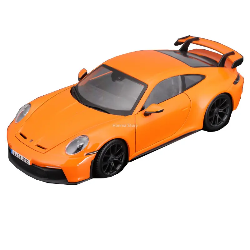2023 Bburago 1:24 Porsche 911 GT3 Оранжевый Сплав, Роскошный автомобиль, Литые под давлением Модели автомобилей, Коллекция игрушек, Подарок На День рождения
