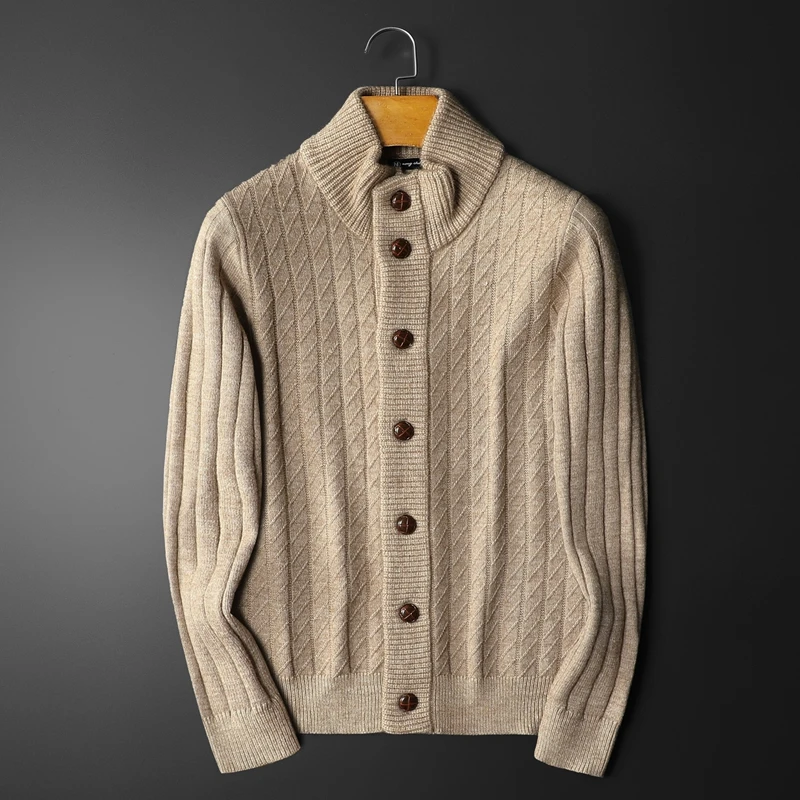 2023 Осенне-зимний мужской свитер, модный свитер-кардиган, качественный мужской повседневный свитер, мужской классический свитер номер 1011