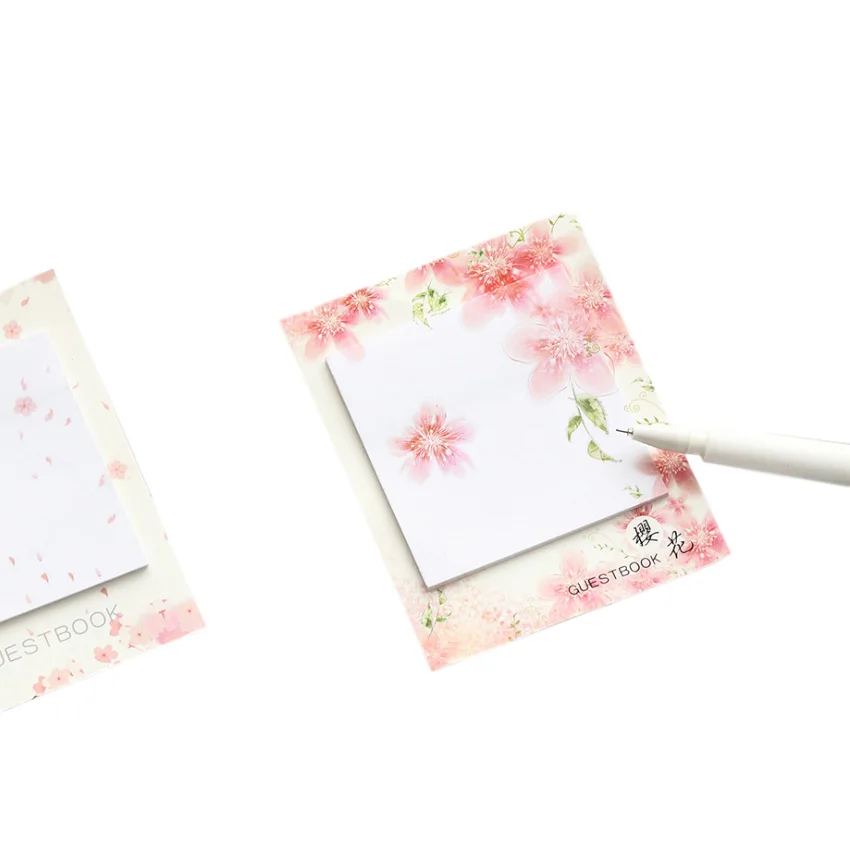 30 упаковок /лот Lovey Cherry Blossoms Самоклеящийся Блокнот для заметок N Times Блокнот для заметок Канцелярские школьные принадлежности Наклейки для планировщика