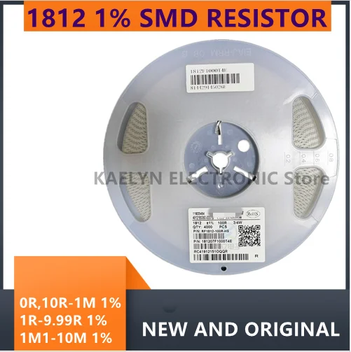 4000 шт 1812 1% SMD резистор 1R/1.1R/1.32R/2.2R/2.4R/2.7R/3R/30R/33R/36R/39R110R/130R/ 150R/160R/360R/390R/430R/499R/620R/680R