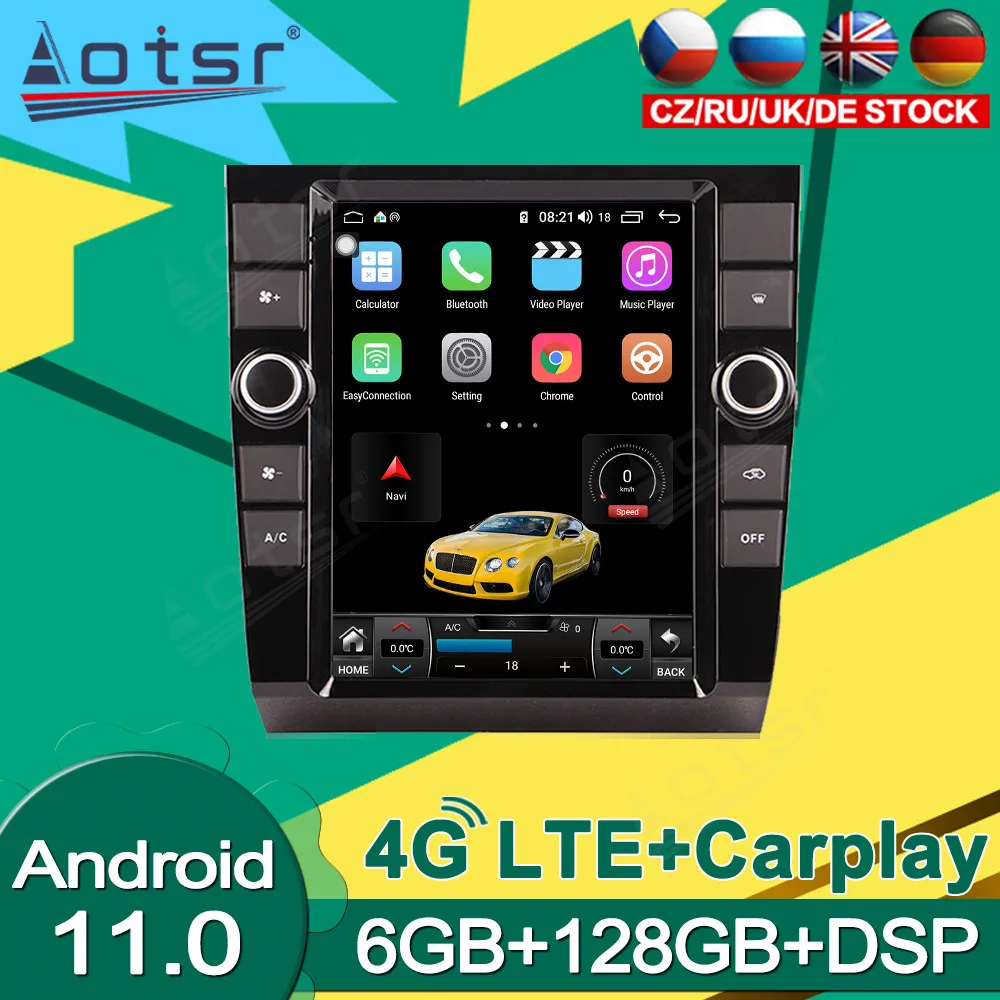 Android 11 128G Автомобильный Радио Мультимедиа Авто Стерео Плеер Для Audi A4 2002-2008 Видео DVD-плеер GPS Навигационный Экран 2Din DPS