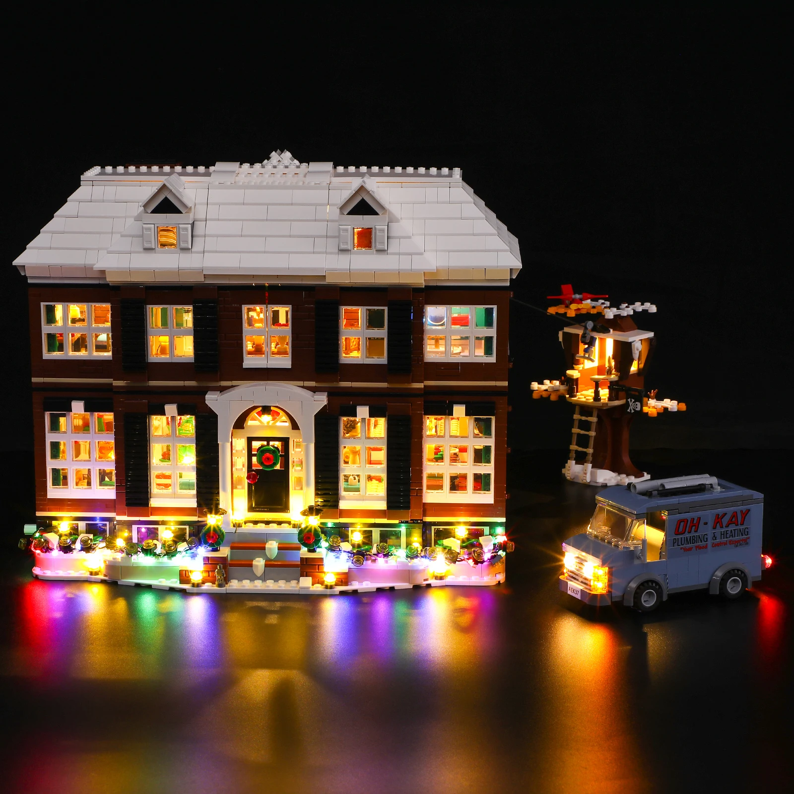 BriksMax Светодиодный светильник для 21330, набор строительных блоков Home Alone (не включает модель) Игрушки для детей
