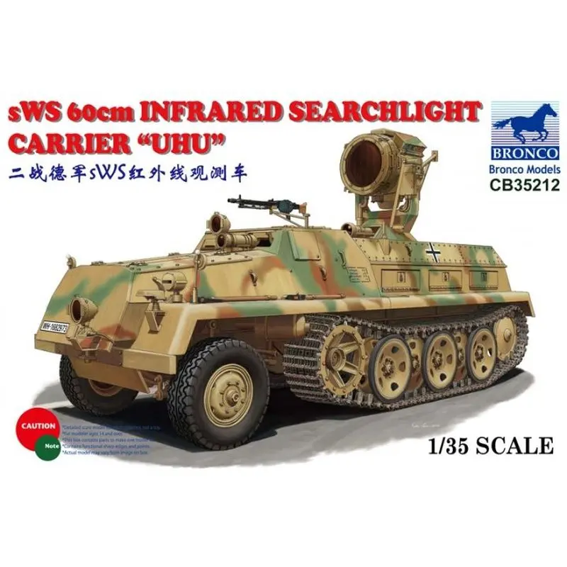 BRONCO CB35212 1/35 German sWS 60cm Infrared Searchlight Carrier 
