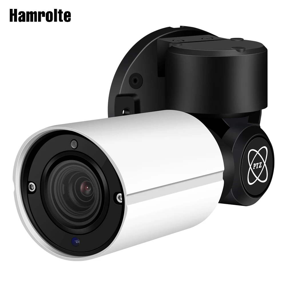 Hamrolte PTZ Onvif IP-камера 5MP/2MP 4xZoom с автоматической фокусировкой (2,8-12 мм), Пуля, Наружная камера, Водонепроницаемая, 50 М, ИК-расстояние H.265 Hisee