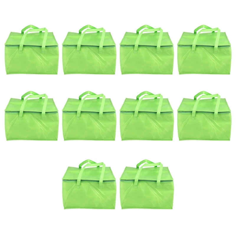 JHD-10X Складная Большая сумка-холодильник, переносная сумка для пищевых тортов, термосумка из алюминиевой фольги, зеленый