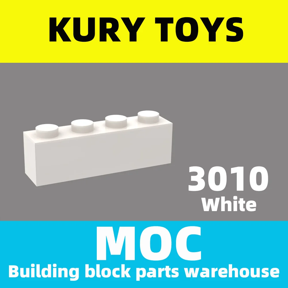 Kury Toys DIY MOC За 3010 100шт строительных блоков для кирпича 1 x 4 для игрушечного кирпича