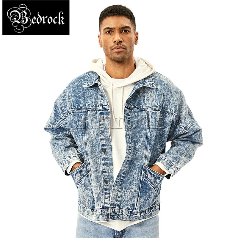 MBBCAR 14 унций джинсовая куртка в полоску для мужчин, выстиранная снегом, винтажная независимая дизайнерская джинсовая куртка Amekaji синего цвета, мужские 3005