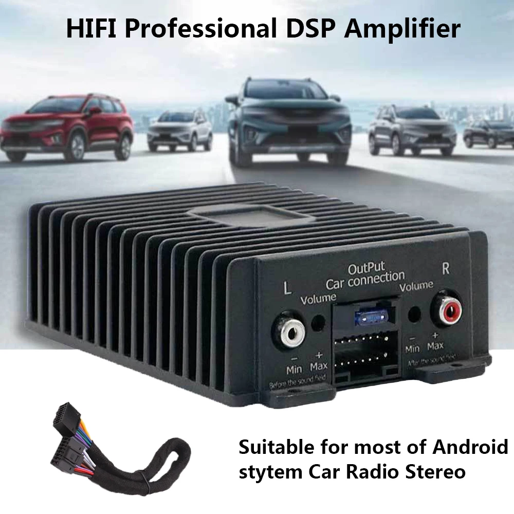Podofo HIFI Профессиональный DSP Усилитель RY-125AB Аудио Стерео 4*80 Вт Высокой Мощности для автомобильной или домашней Видеосистемы