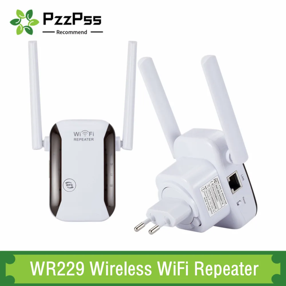 PzzPss Беспроводной WiFi Ретранслятор Маршрутизатор 2,4 G 300 Мбит/с Сетевой Усилитель сигнала WR229 IIEEE802.11 b/g/n 2 Антенна WiFi Усилитель Домашний