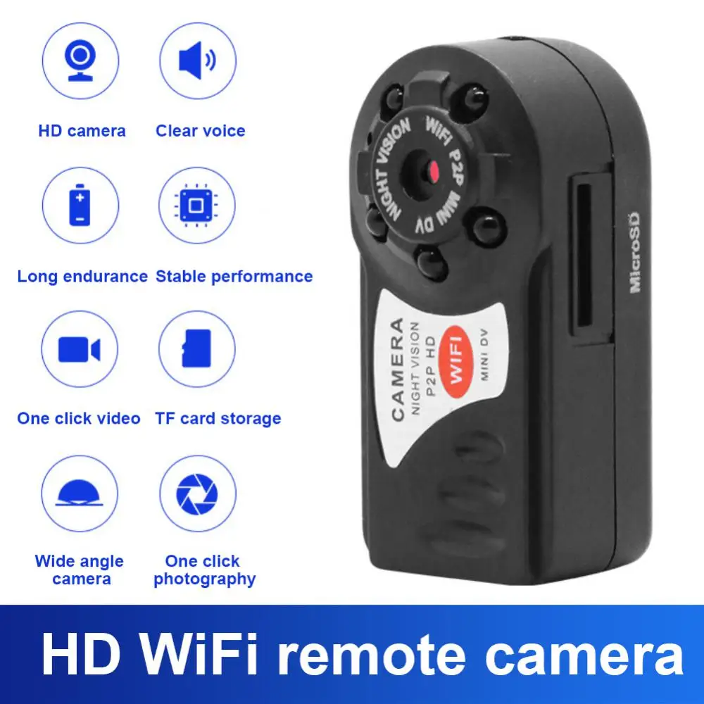 Q7 1080P Wifi Мини-камера DV DVR-Рекордер, Маленькая камера Инфракрасного ночного видения, Беспроводная IP-камера, видеокамера для защиты безопасности