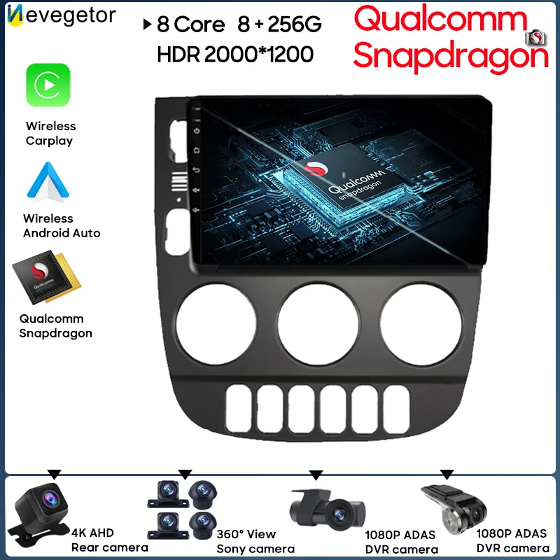 Qualcomm Snapdragon Android для Mercedes Benz M-Class W163 ML 1997-2005 Навигация GPS Carplay Беспроводной Android Auto BT