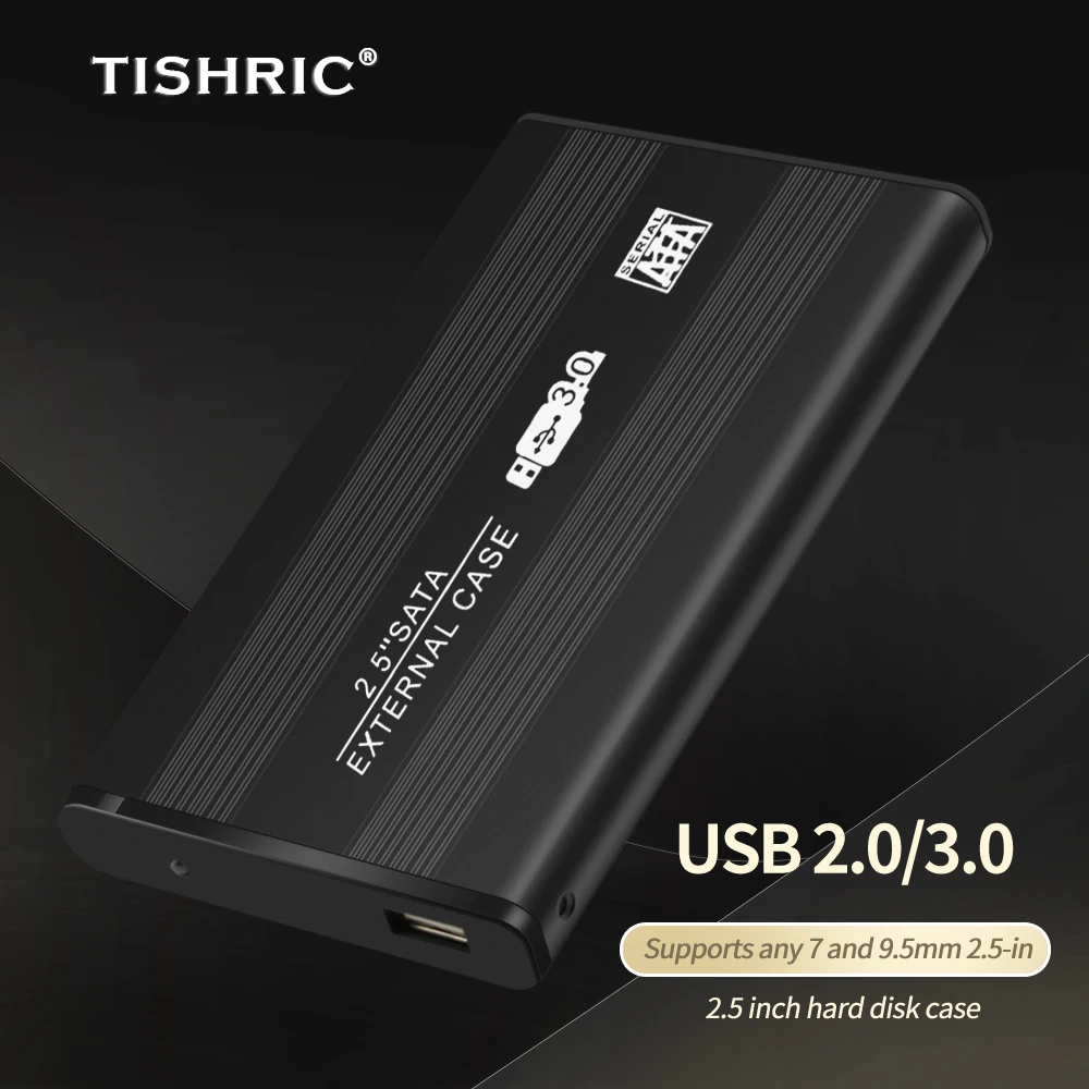 TISHRIC 2,5-Дюймовый USB3.0 Чехол для внешнего жесткого диска Чехол Для жесткого диска Коробка для жесткого диска Sata-Usb Корпус жесткого диска Чехол Для жесткого диска