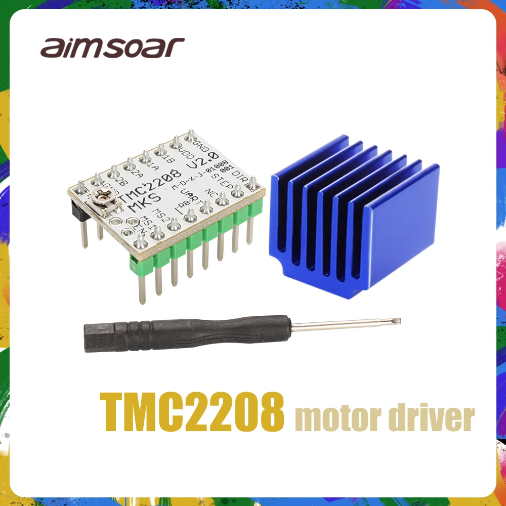 TMC 2208 V2.0 привод шагового двигателя бесшумный 256 делений пиковый ток 2A детали 3D-принтера