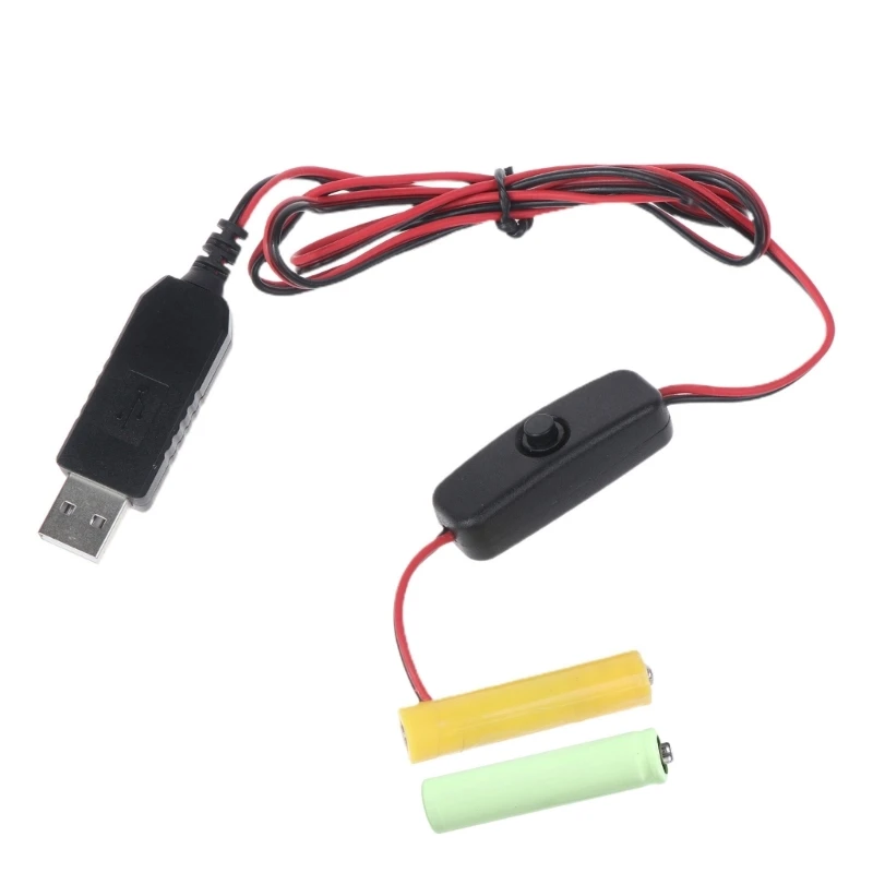 USB Power Converter Boost кабель для устранения заряда батареи замените 2шт 1,5 В AAA