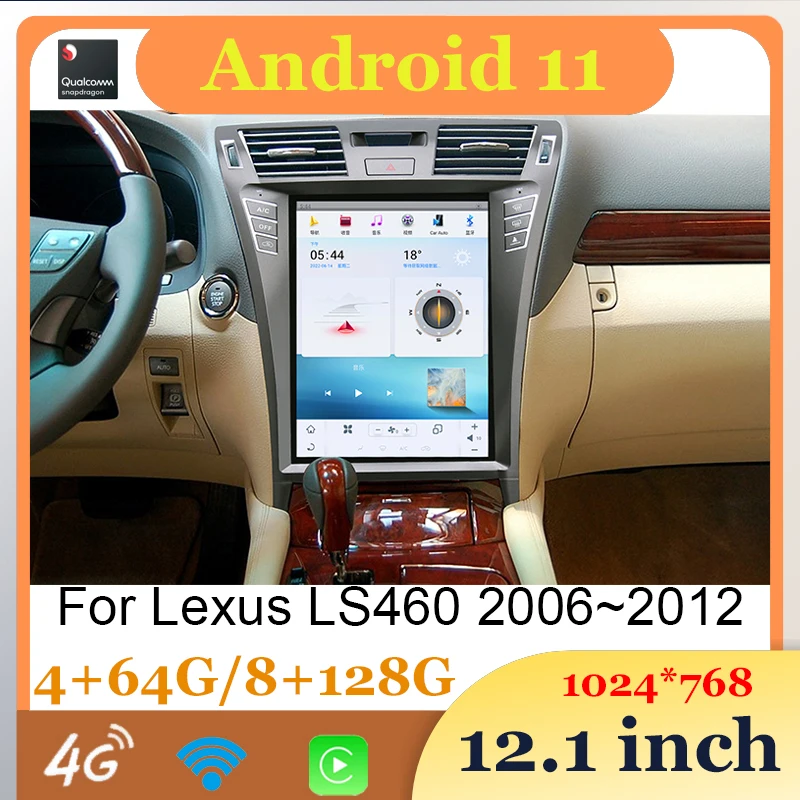 Автомобильный радиоприемник Android Auto Coche Central, мультимедийный видеоплеер, беспроводной Carplay для Lexus LS460 2006-2012