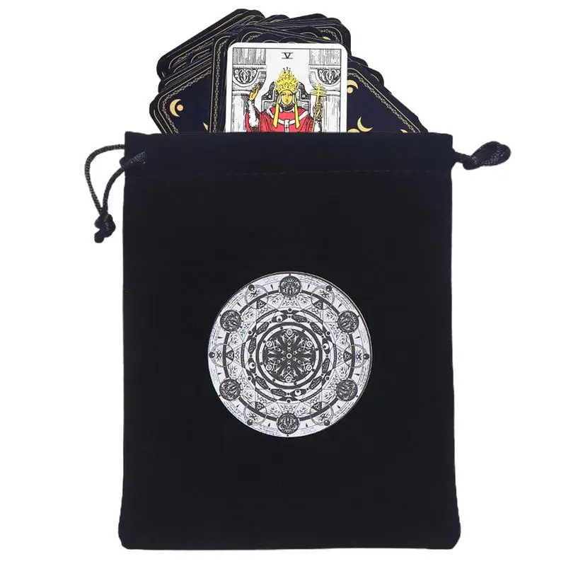 Бархатная сумка для хранения карт Таро, карта Оракула, аксессуары для гадания, мешочек на шнурке, принадлежности для карт Таро