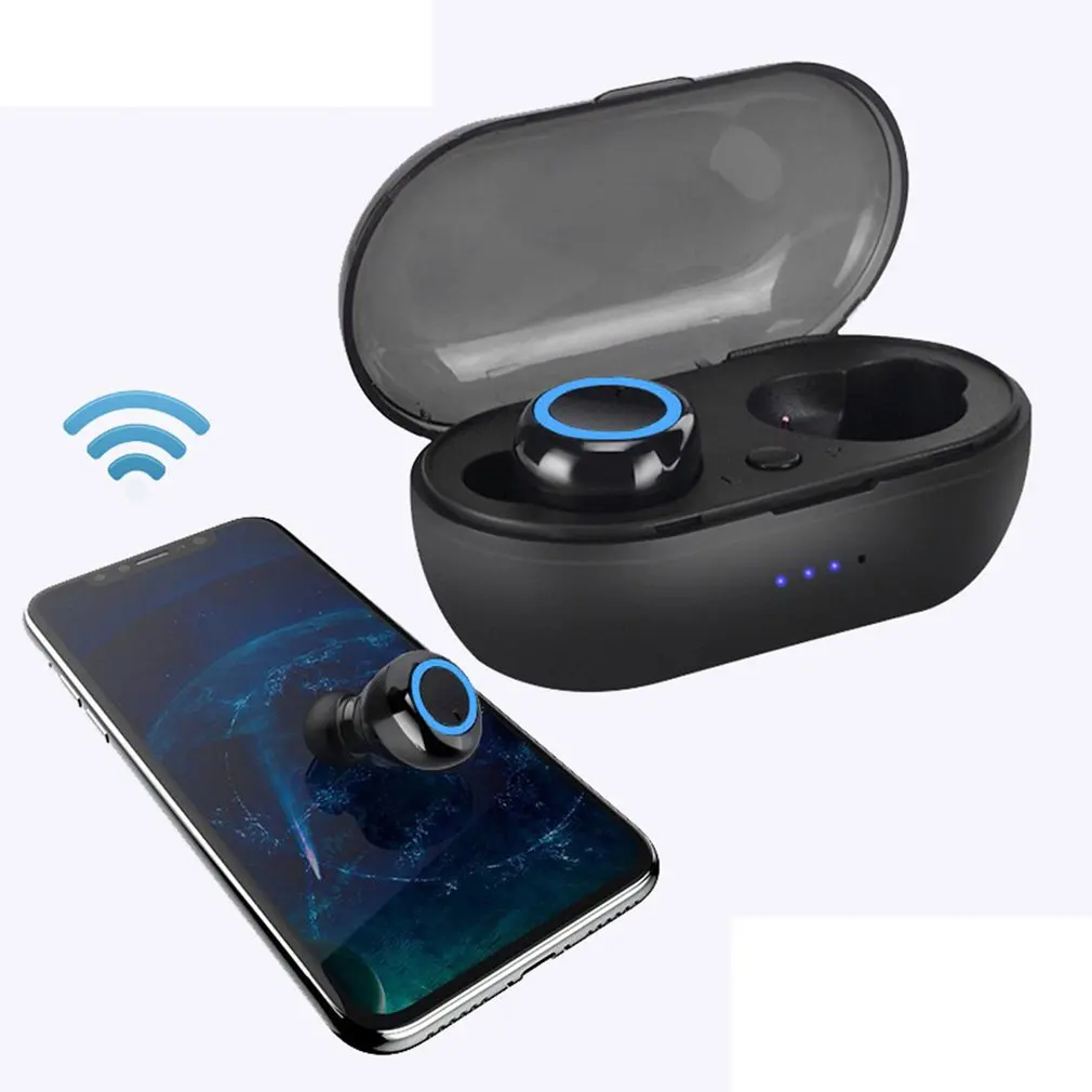 Беспроводные наушники Y50, совместимые с Bluetooth 5.0, стереогарнитура емкостью 250 мАч, наушники-вкладыши с сенсорным управлением, выбор песен и звонков