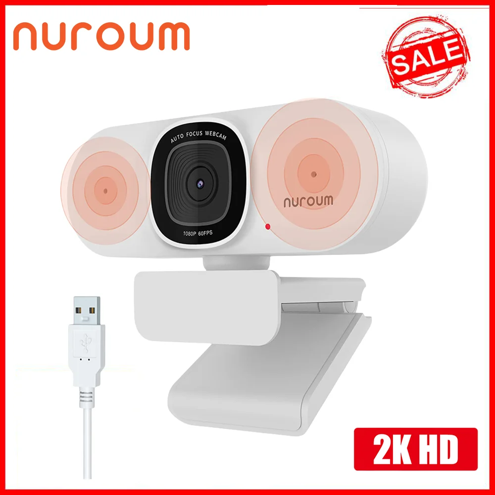Веб-камера NUROUM V15-AF HD 2K 30fps USB 2.0 Веб-камера с Искусственным Подавлением Шума С Микрофоном Для Портативных ПК