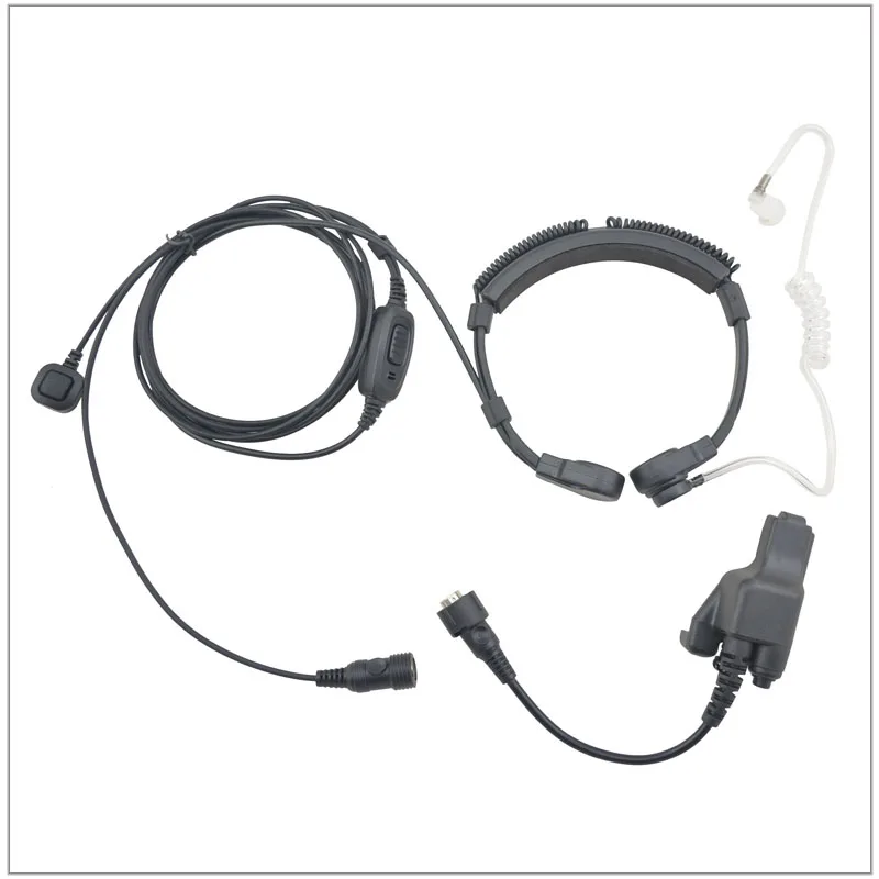 Горловой микрофон средней мощности с PTT и пальцевым PTT (Двойной PTT) для Motorola HT1000 XTS3000 MTS2000 MTX8000 GP1200 MT838