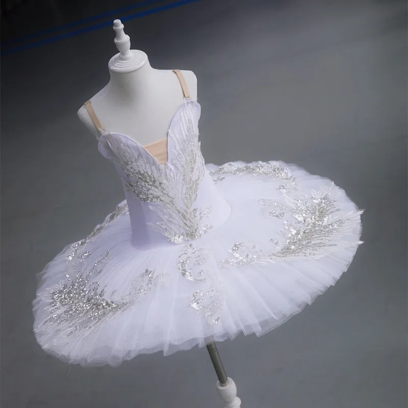 Детское балетное платье-пачка, профессиональная балетная пачка для взрослых, Белое Лебединое озеро, Блинная пачка, женские балерины, вечерние танцевальные костюмы