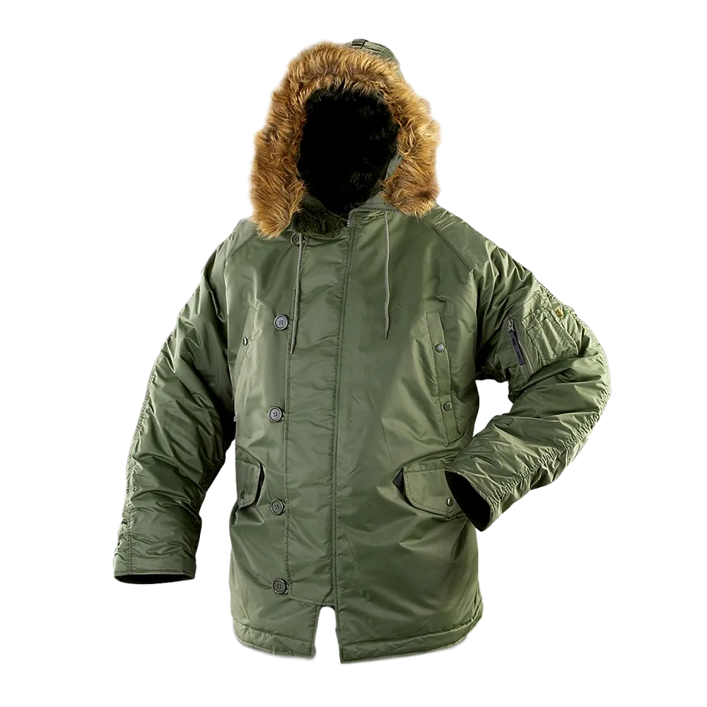 Длинная Зимняя Куртка для Мужчин с Меховым воротником и капюшоном, Теплая Мужская Парка С Длинным рукавом, Военные Канадские Пуховики, Пальто 2023 N3B