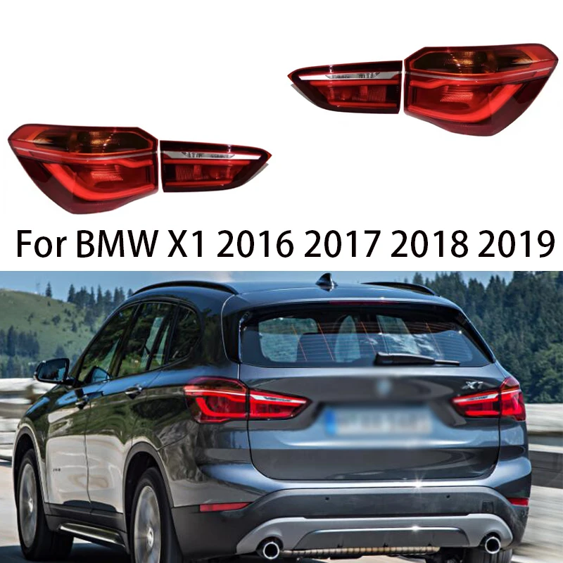Для BMW X1 2016 2017 2018 2019 Задний фонарь в Сборе, Задний фонарь, Сигнальная лампа торможения, задний бампер, светодиодный задний фонарь