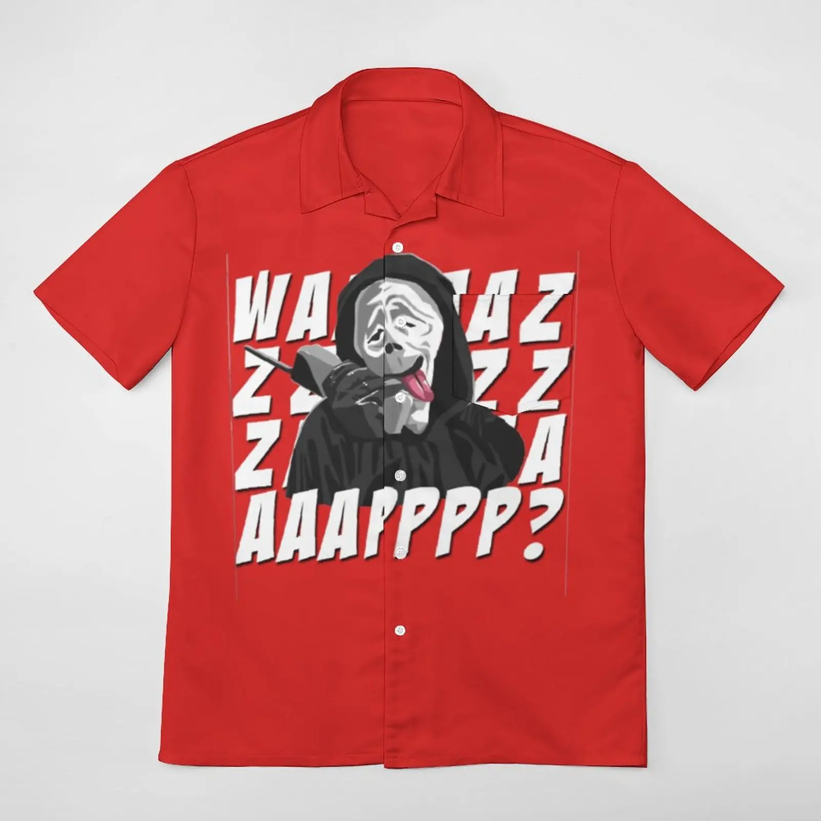 Забавное лицо призрака Wazzzaapp Незаменимо В Рубашке с короткими рукавами, тройниках, брючных платьях для отдыха, высококачественном Размере Eur