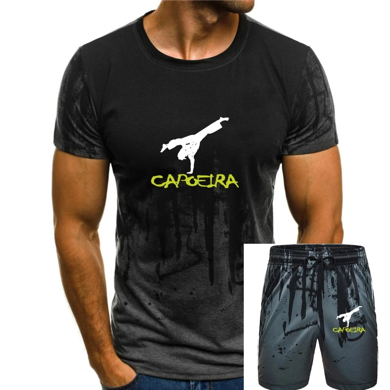 Интересный дизайн, футболка с 3D принтом Капоэйры, мужские модные топы с коротким рукавом