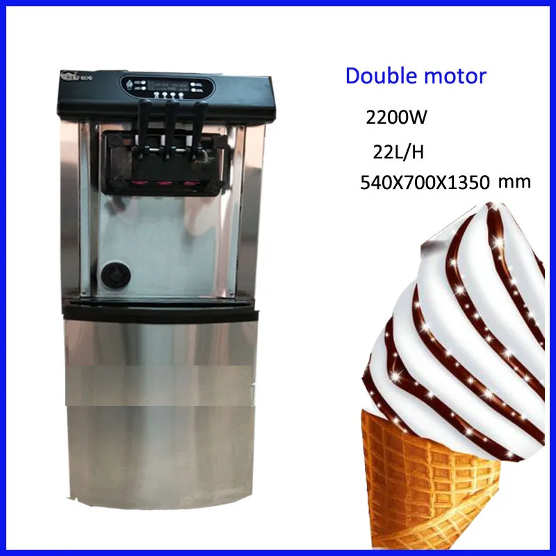 Коммерческий новый дизайн, машина для приготовления мягкого мороженого объемом 30л/ч, мороженица с воздушным насосом и предварительным охлаждением