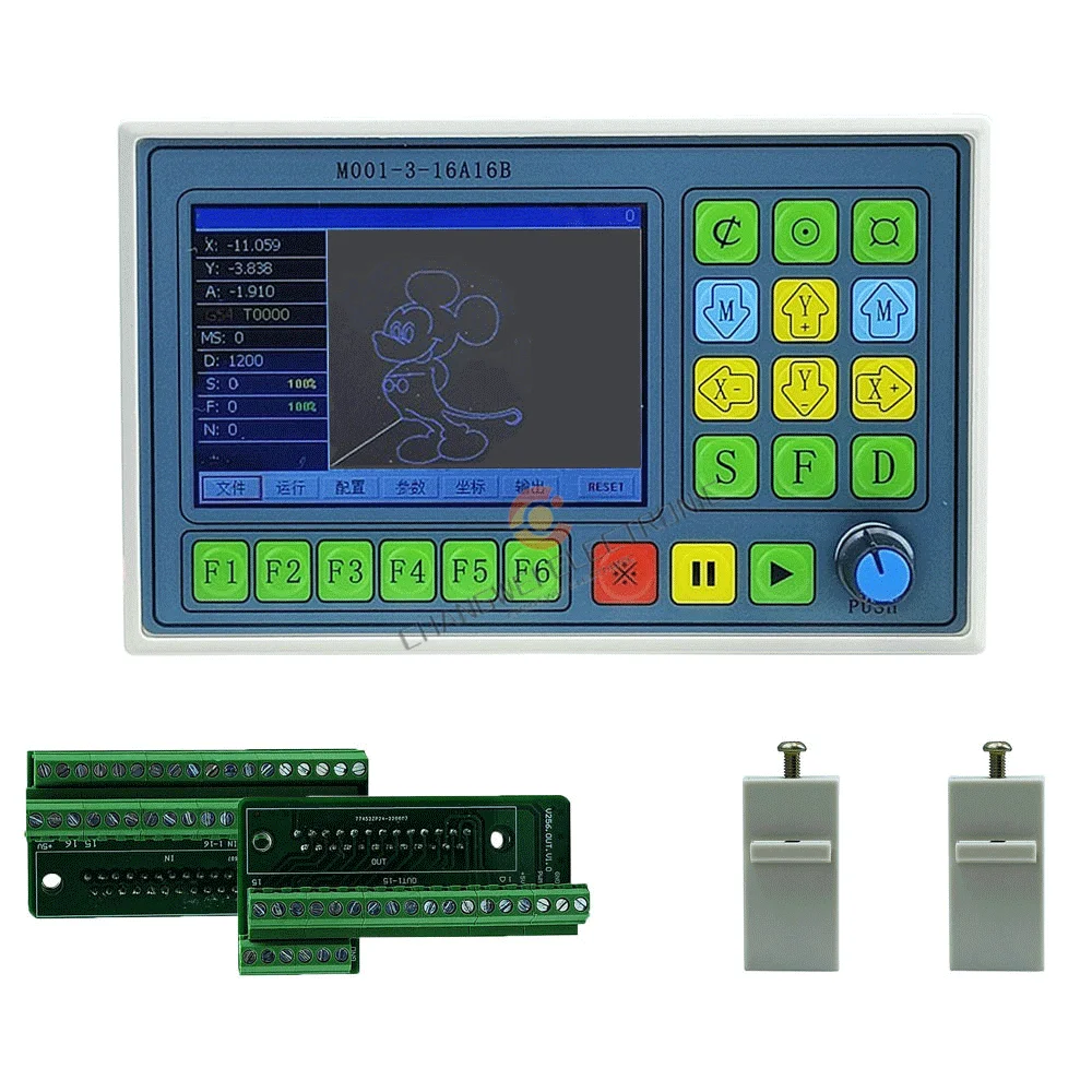 Контроллер гравировального станка с ЧПУ M001-3-16A16B - Шаговое/сервоуправление для 3-осевого рельефа, сверления, фрезерования и токарной обработки