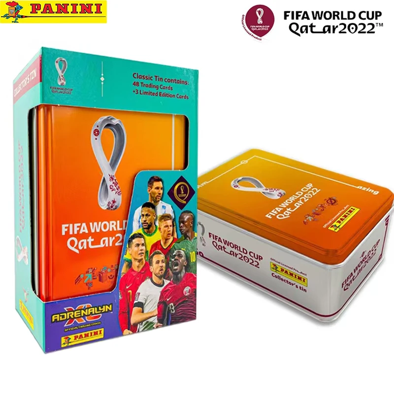 Коробка для карточек Panini Football Star 2022 Qatar World Cup Коллекция Звезд футбола Месси Роналду Футболист Лимитированный Набор Карточек Болельщиков