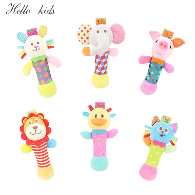 Милые плюшевые детские игрушки-колокольчики в виде животных, детские игрушки, детская погремушка, игрушка-колокольчик, подарки для новорожденных, ранние развивающие куклы