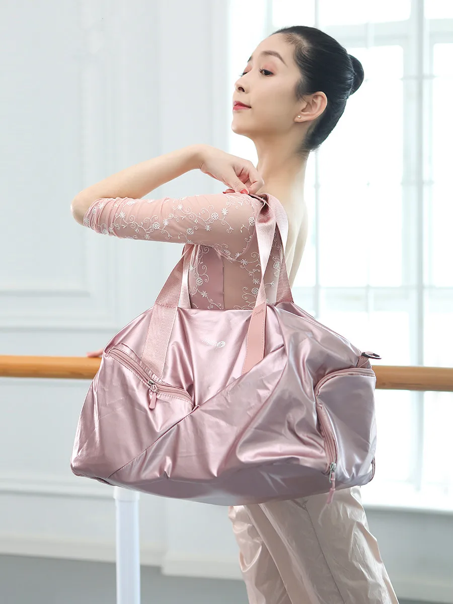 Новая Балетная Танцевальная сумка, сумка на плечо для взрослых Женщин, Рюкзак Большой емкости, Модная стильная сумка на одно плечо, розовая Дорожная сумка