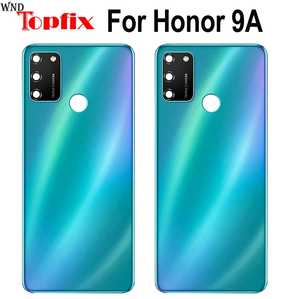 Новинка для Huawei Honor 9a, задняя крышка батарейного отсека, Задняя стеклянная крышка корпуса, 6,3 ”Для Honor 9a, крышка батарейного отсека, корпус Honor 9a