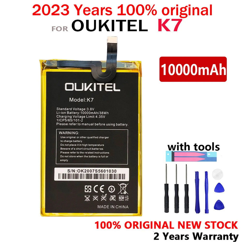 Новый 100% Оригинальный Аккумулятор для телефона Емкостью 10000 мАч Для Телефона Oukitel K7 Power K 7 Высокого Качества С бесплатными Инструментами + Номер отслеживания