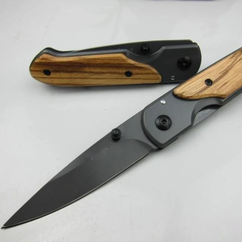 Новый карманный складной нож Benchmade DA44 для выживания, деревянная ручка, лезвие с титановой отделкой, тактический нож, карманный нож EDC, ножи