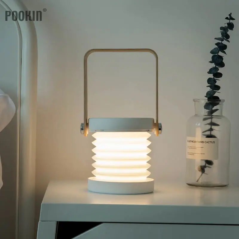 Новый креативный светодиодный многофункциональный фонарь для кемпинга и путешествий, портативная складная светодиодная настольная лампа с диммером, фонарик