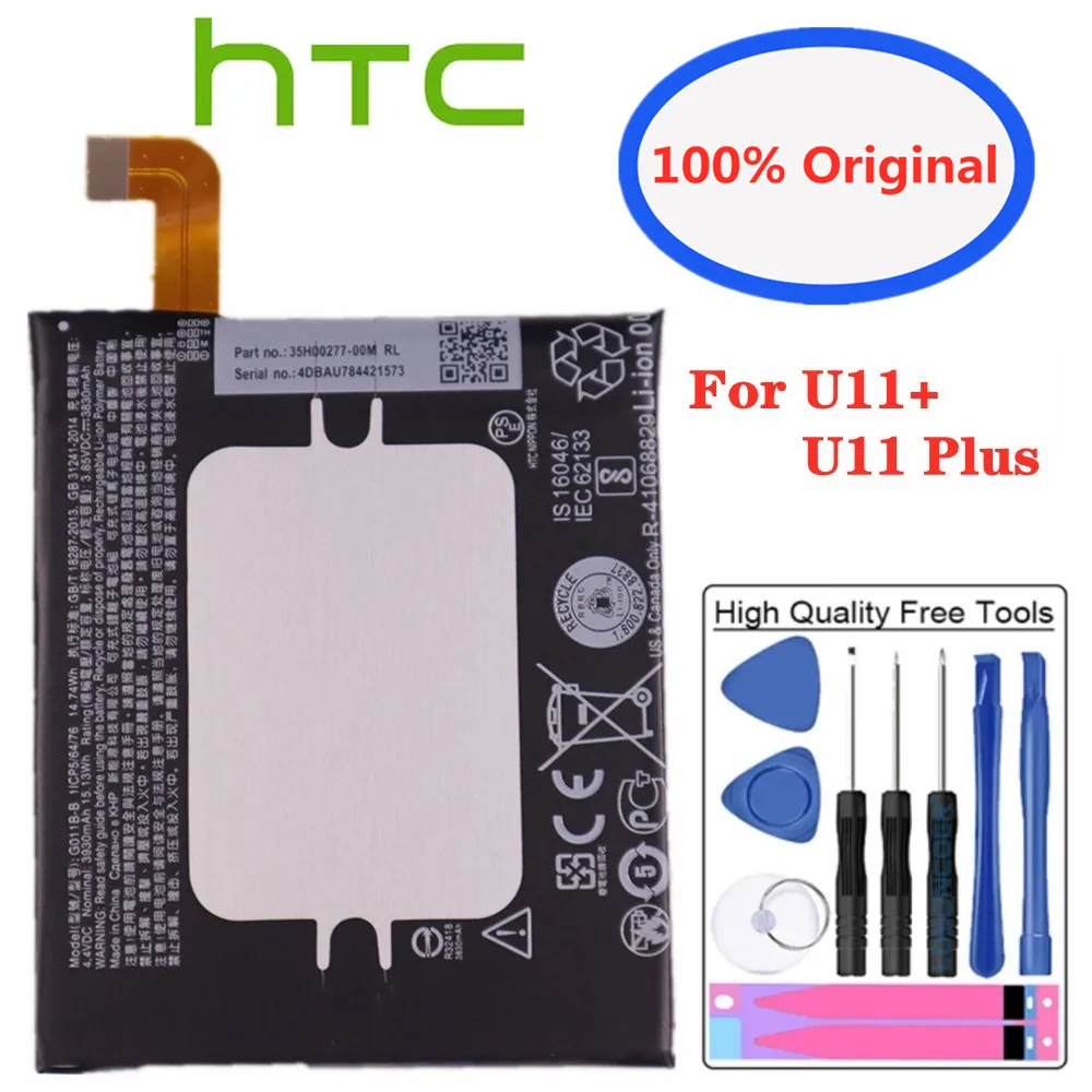 Новый Оригинальный аккумулятор G011B-B 3930mAh для телефона HTC U11 + U11 Plus (не для U11), Сменные батареи Bateria + Наборы инструментов для ремонта