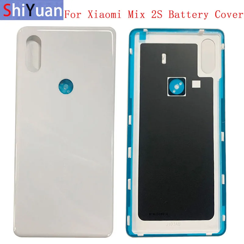 Оригинальная крышка батарейного отсека, корпус задней двери, задняя крышка для Xiaomi Mix 2S, крышка батарейного отсека с логотипом, запасные части