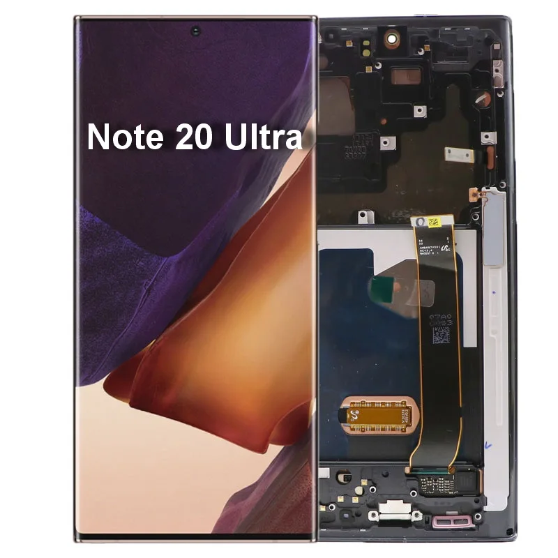 Оригинальный Amoled ЖК-дисплей Для Samsung Galaxy Note 20 Ultra ЖК-дисплей С Рамкой N985 N986 N985F N986B Для Оцифровки сенсорного экрана В Сборе