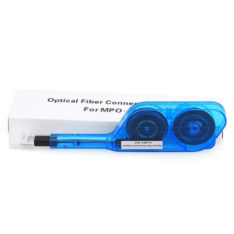 Очиститель оптоволоконных разъемов Для MPO MTP Оптический инструмент для чистки коробки В одно касание ручка для очистки волокон 12 ядер 600 + раз