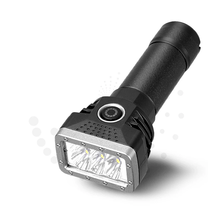 Светодиодный фонарик с микрозарядкой ABS, Телескопический водонепроницаемый фонарик с фиксированным фокусом и дисплеем питания