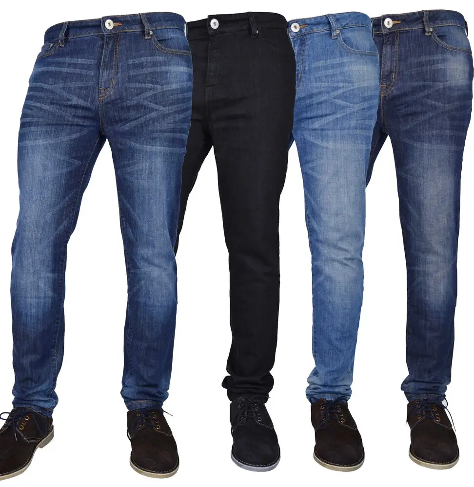 Узкие джинсы Мужские Новые эластичные узкие джинсы Модная тенденция в Европе и Америке