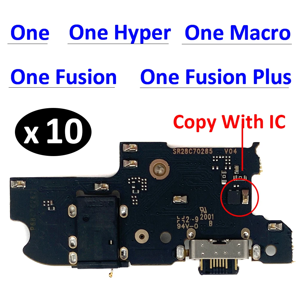 10 шт./лот, док-разъем, USB зарядное устройство, порт для зарядки, гибкий кабель, плата с микро для Motorola Moto One Hyper Macro Fusion Plus