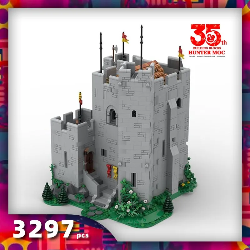 детский кирпичный замок средневековая игрушка строительные блоки кирпичи серия lion castle moc architecture для детского набора совместимая башня