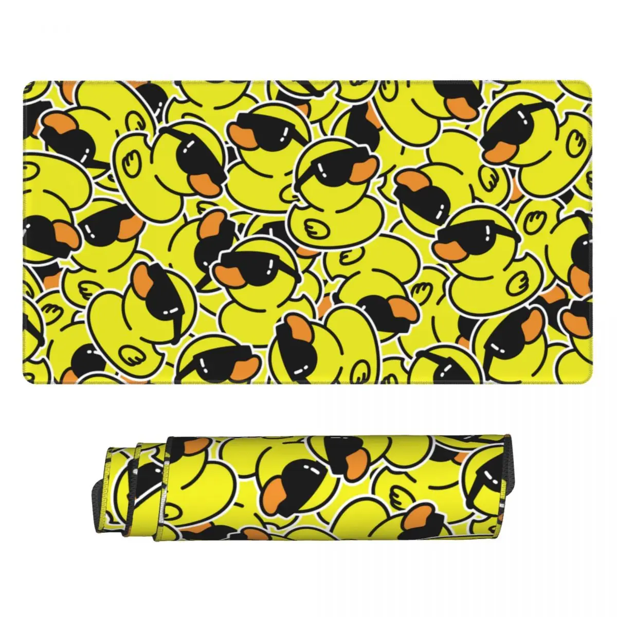 Игровой коврик для мыши с рисунком желтой утки из мультфильма, ковер для ПК, Большой противоскользящий коврик для мыши из натурального каучука для компьютера