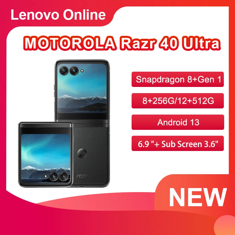 Оригинальный MOTOROLA Moto Razr 40 Ultra 5G Snapdragon 8 + 8-ядерный 6,9 