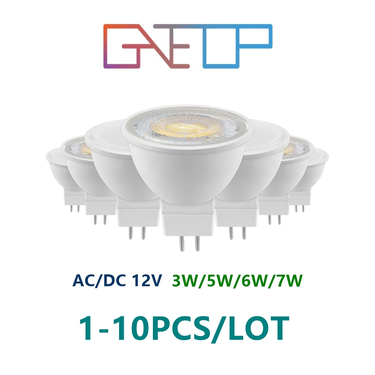 Светодиодный низковольтный прожектор AC/DC12V MR16 GU5.3 с углом свечения 38/120 градусов 3 Вт-7 Вт 3000 К-6000 К может заменить 20 Вт 50 Вт галогенную лампу